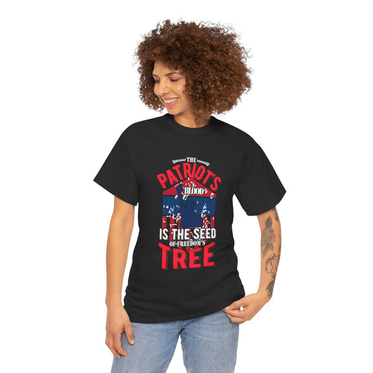 Patriots Tree Women’s Tee – Bold July 4th Shirt for Freedom-Loving Women