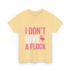 I Don’t Give a Flock – Women’s Heavy Cotton Flamingo Graphic T-Shirt