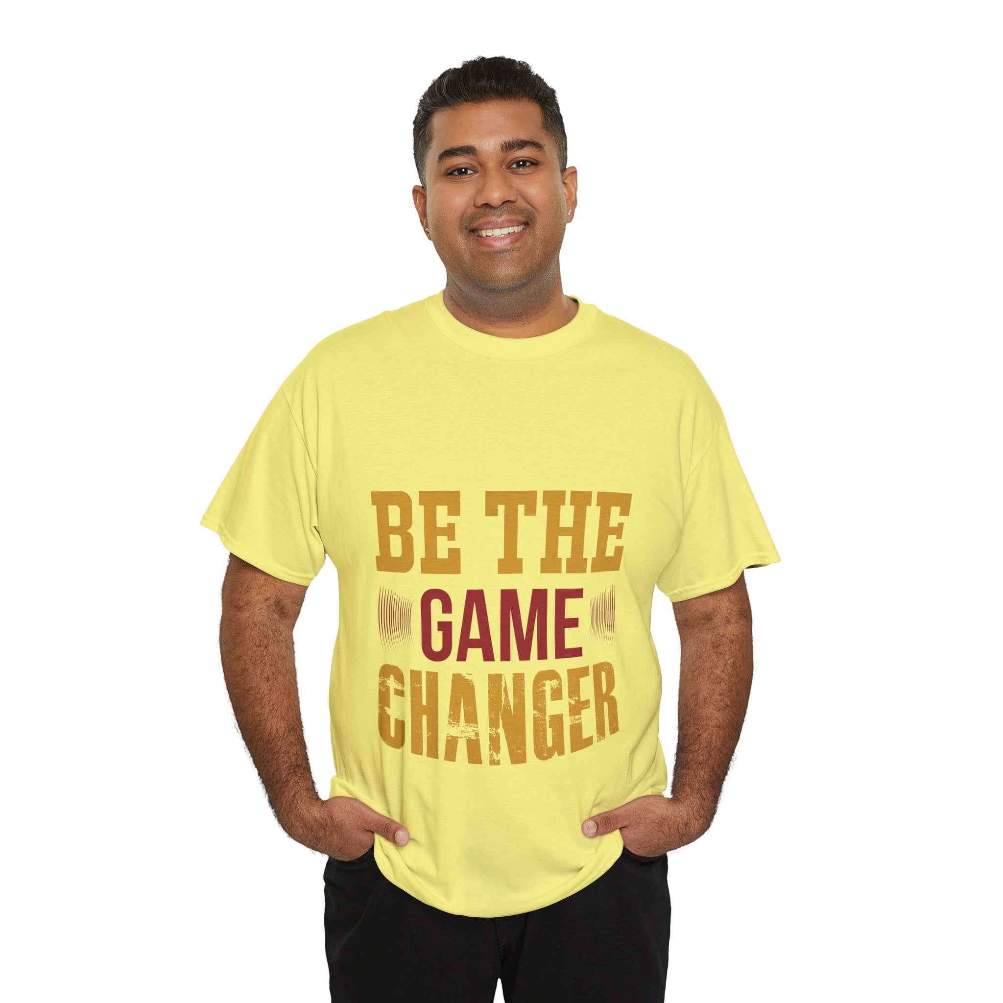 Be the Game Changer – Men’s Motivational Heavy Cotton T-Shirt