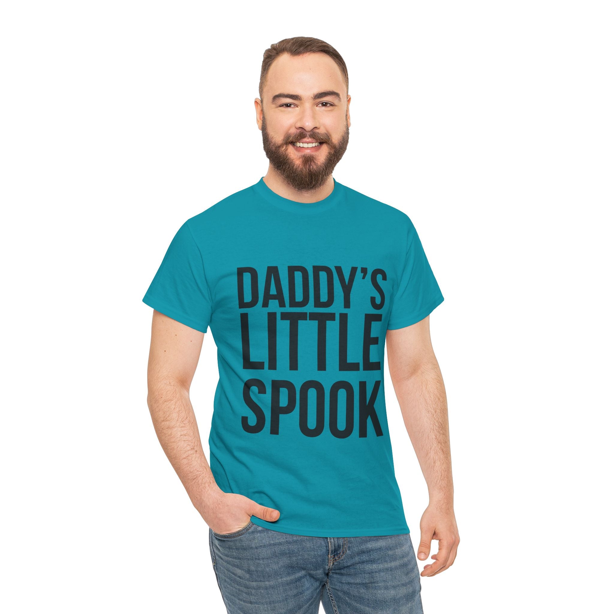 Daddy’s Little Spook – Men’s Halloween Heavy Cotton T-Shirt