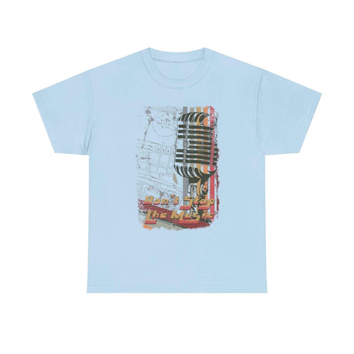 Retro Music Mic Unisex Heavy Cotton Tee - Perfect for Music Lovers & Events