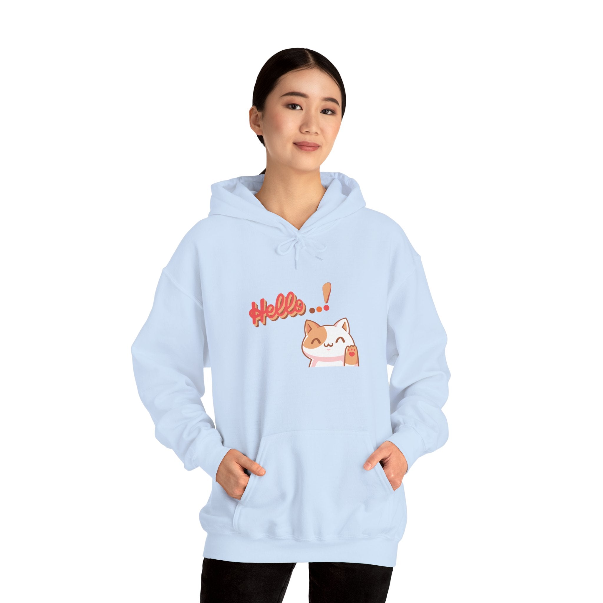Cute Cat Graphic Hoodie - Unisex Hoodie