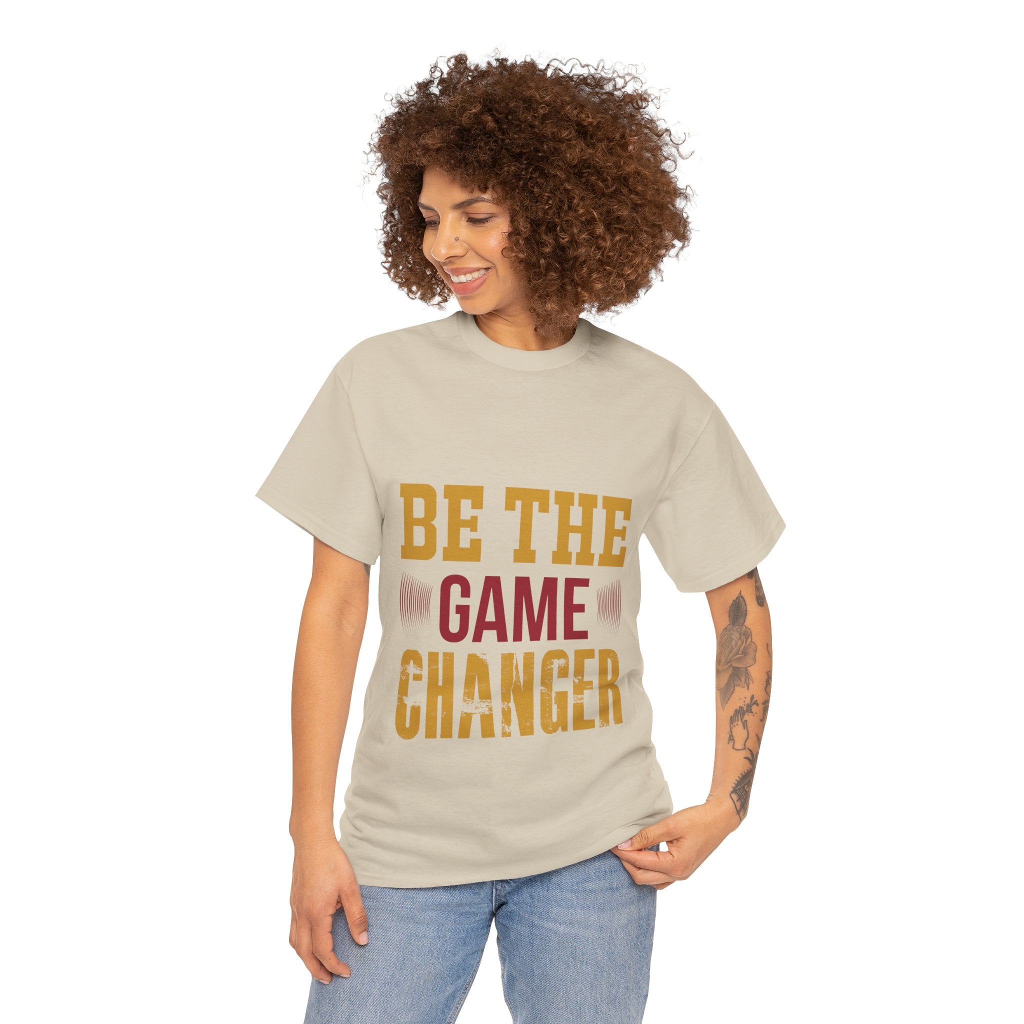 Be the Game Changer – Women’s Motivational Heavy Cotton T-Shirt