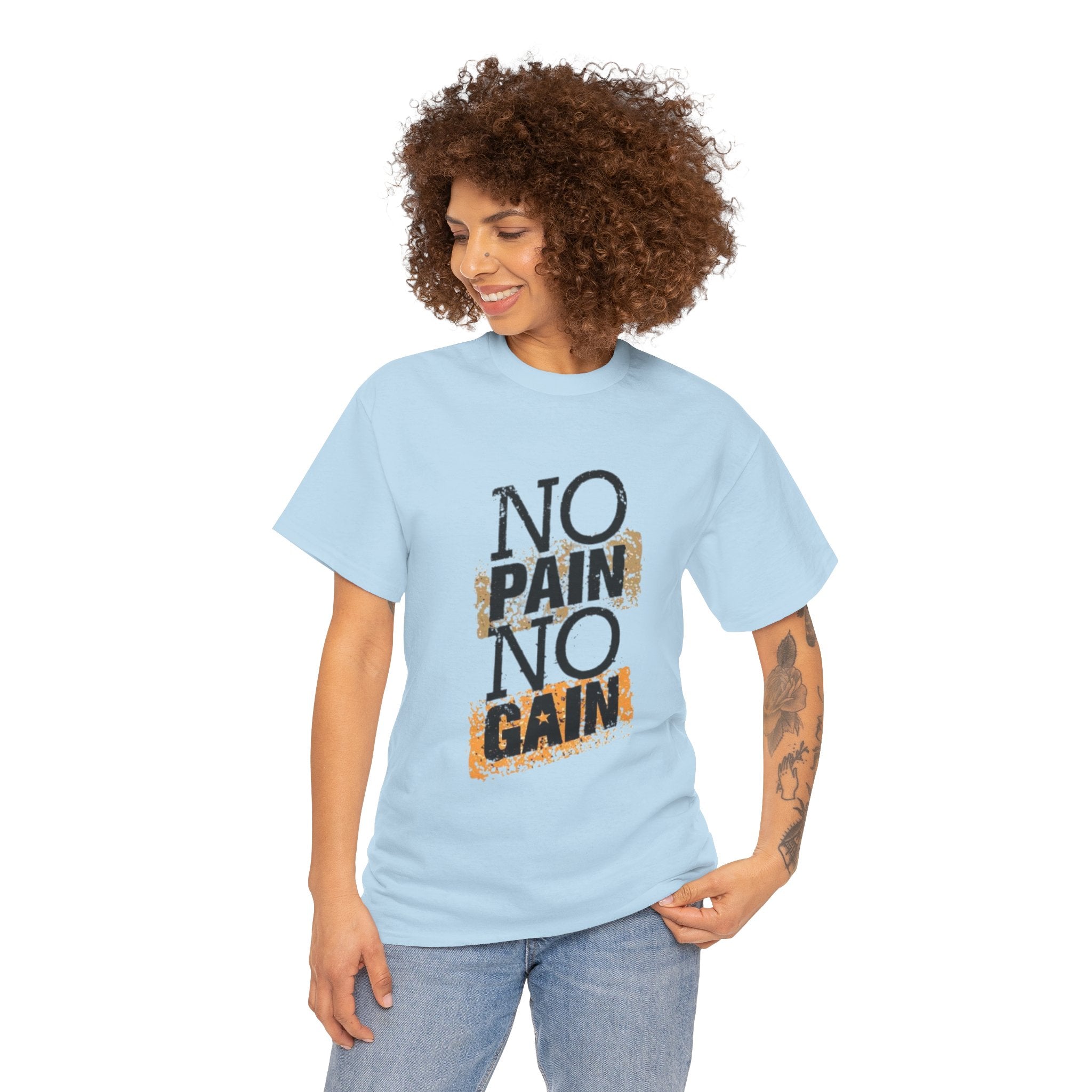 No Pain No Gain – Women’s Heavy Cotton Motivational T-Shirt