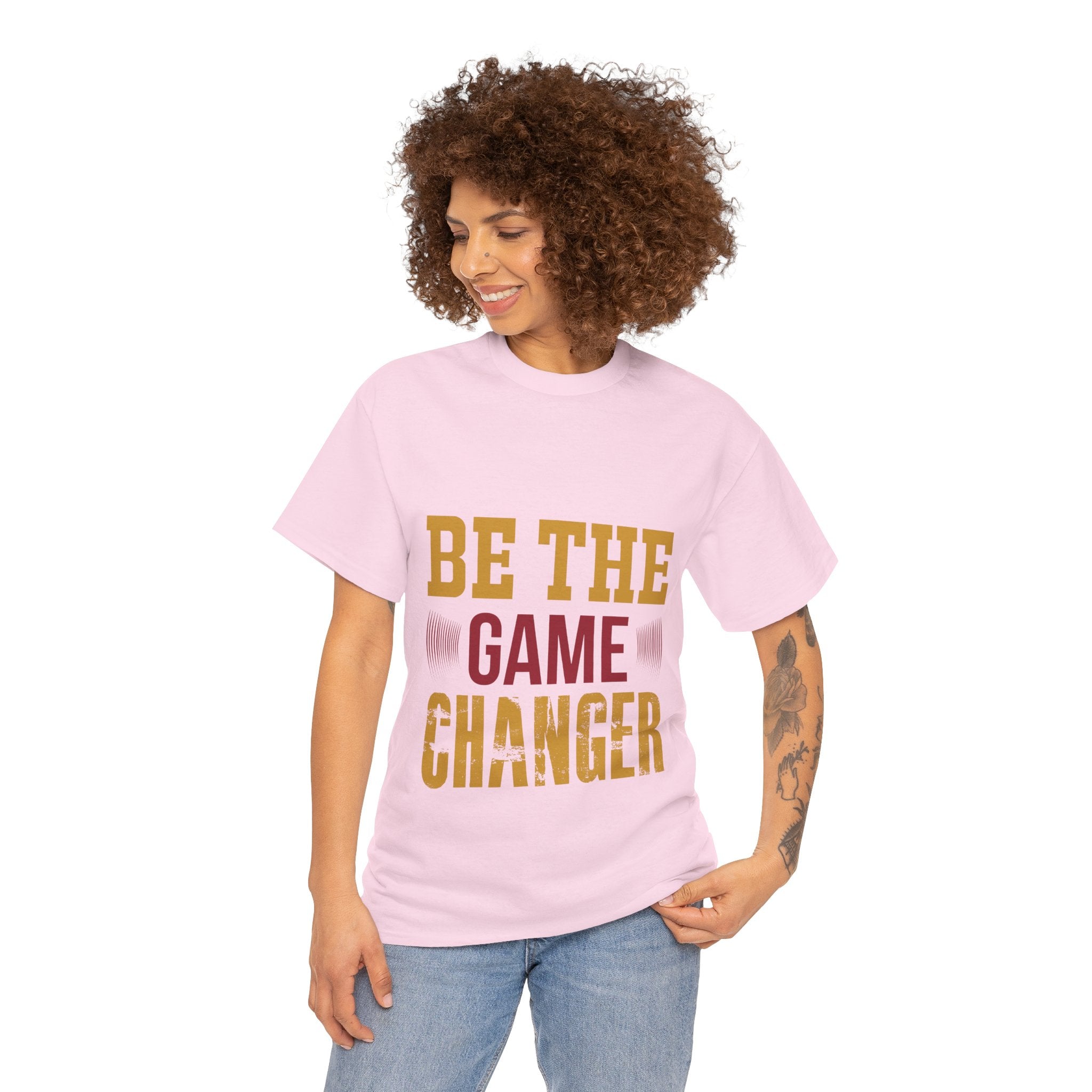 Be the Game Changer – Women’s Motivational Heavy Cotton T-Shirt
