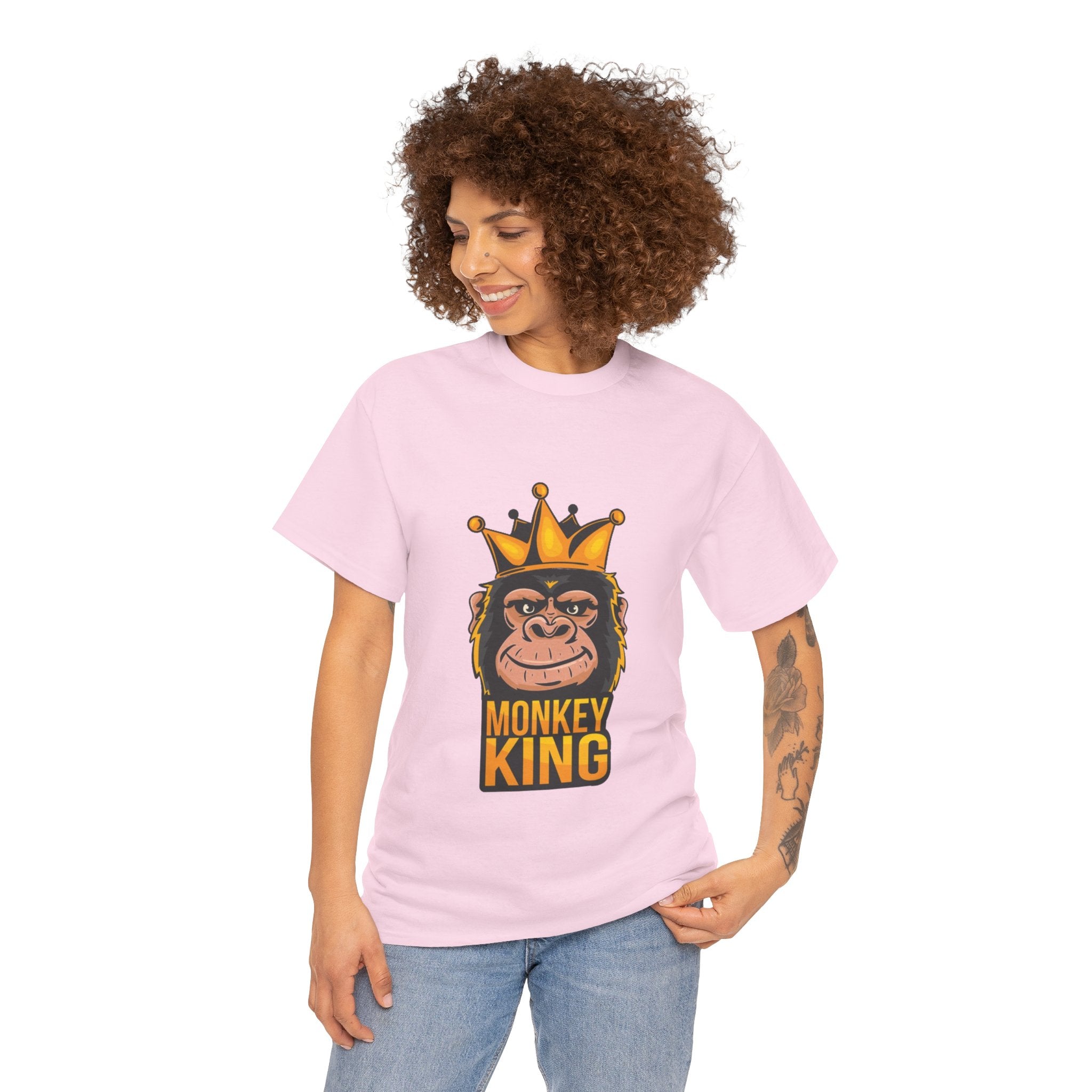 Monkey King – Women’s Funny Graphic Heavy Cotton T-Shirt