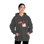 Hello Cat Hoodie – Cozy Unisex Graphic Sweatshirt