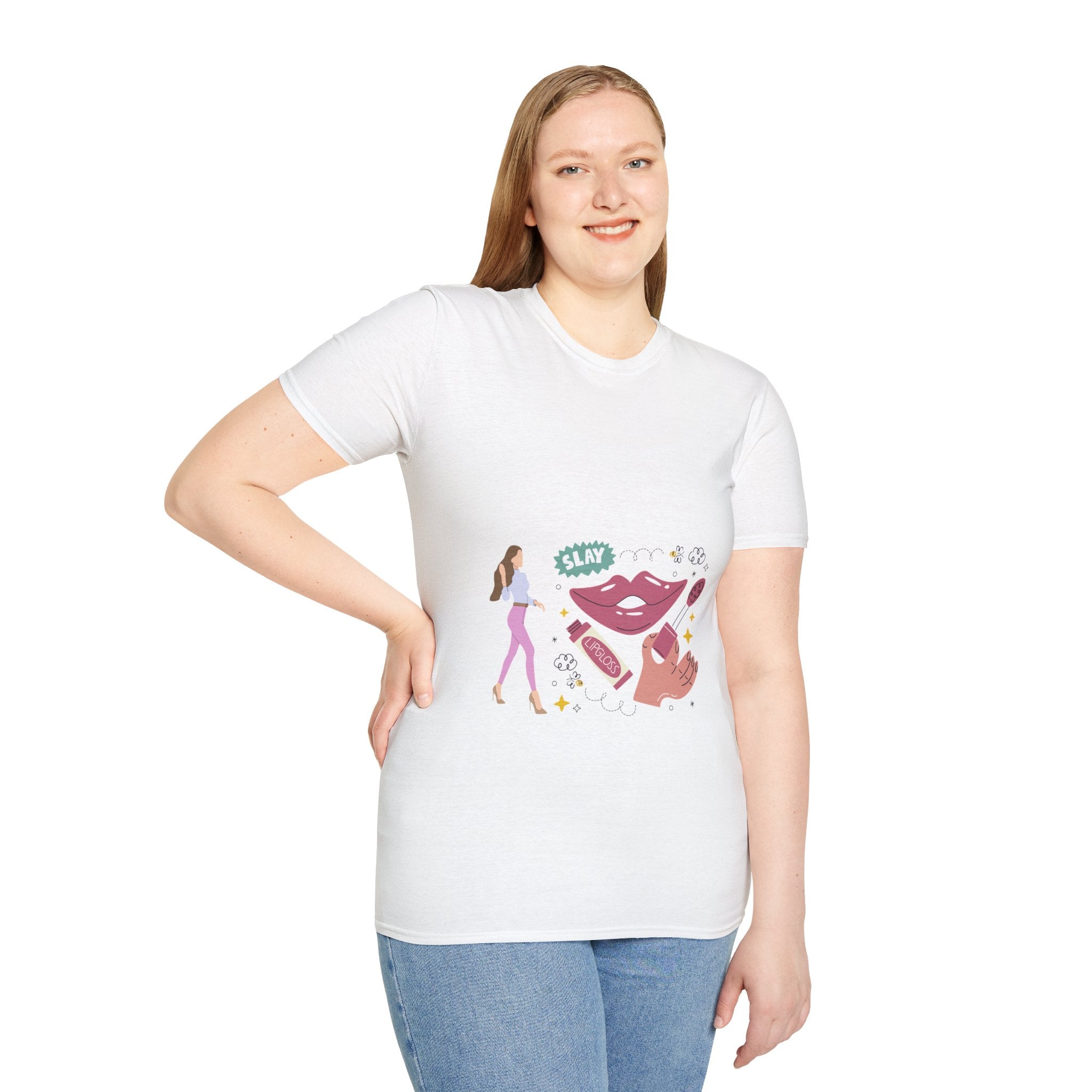 Slay All Day Graphic Tee, Women’s Empowerment T-Shirt, Chic Casual Wear, Gift for Stylish Friends