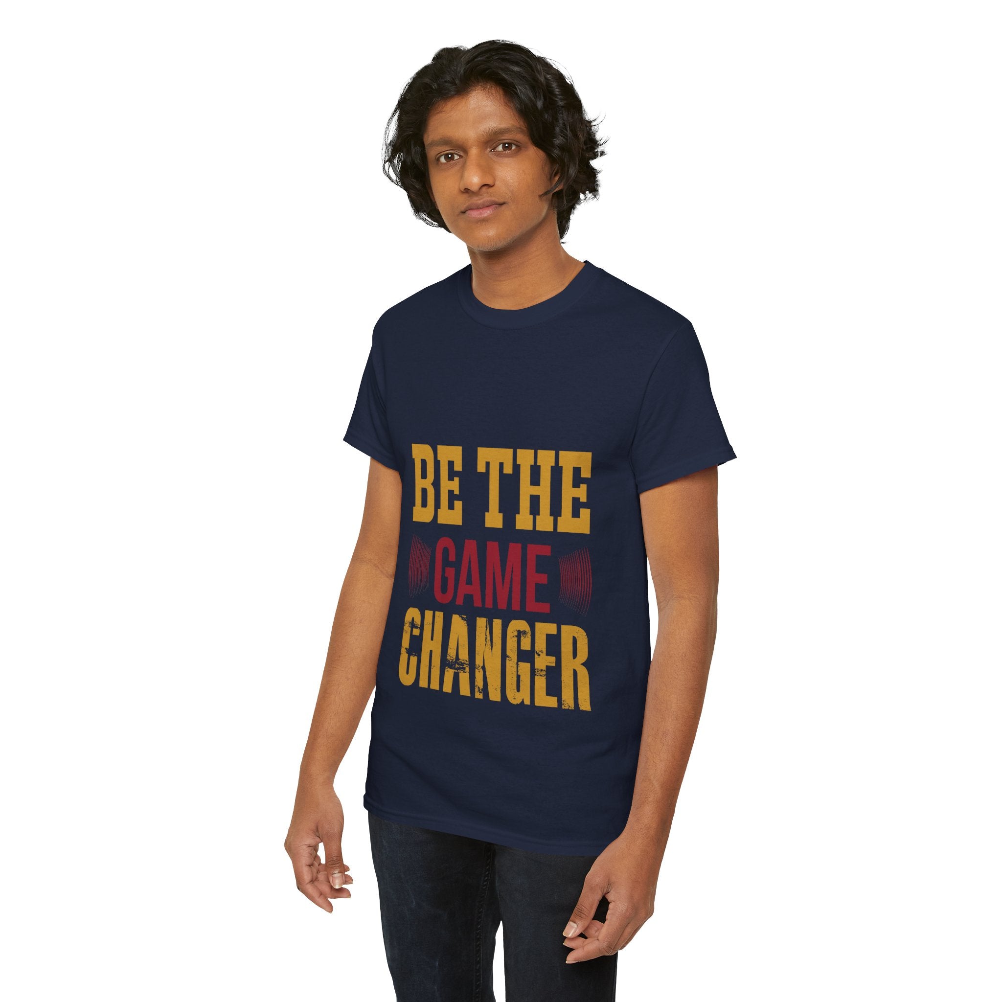 Be the Game Changer – Men’s Motivational Heavy Cotton T-Shirt