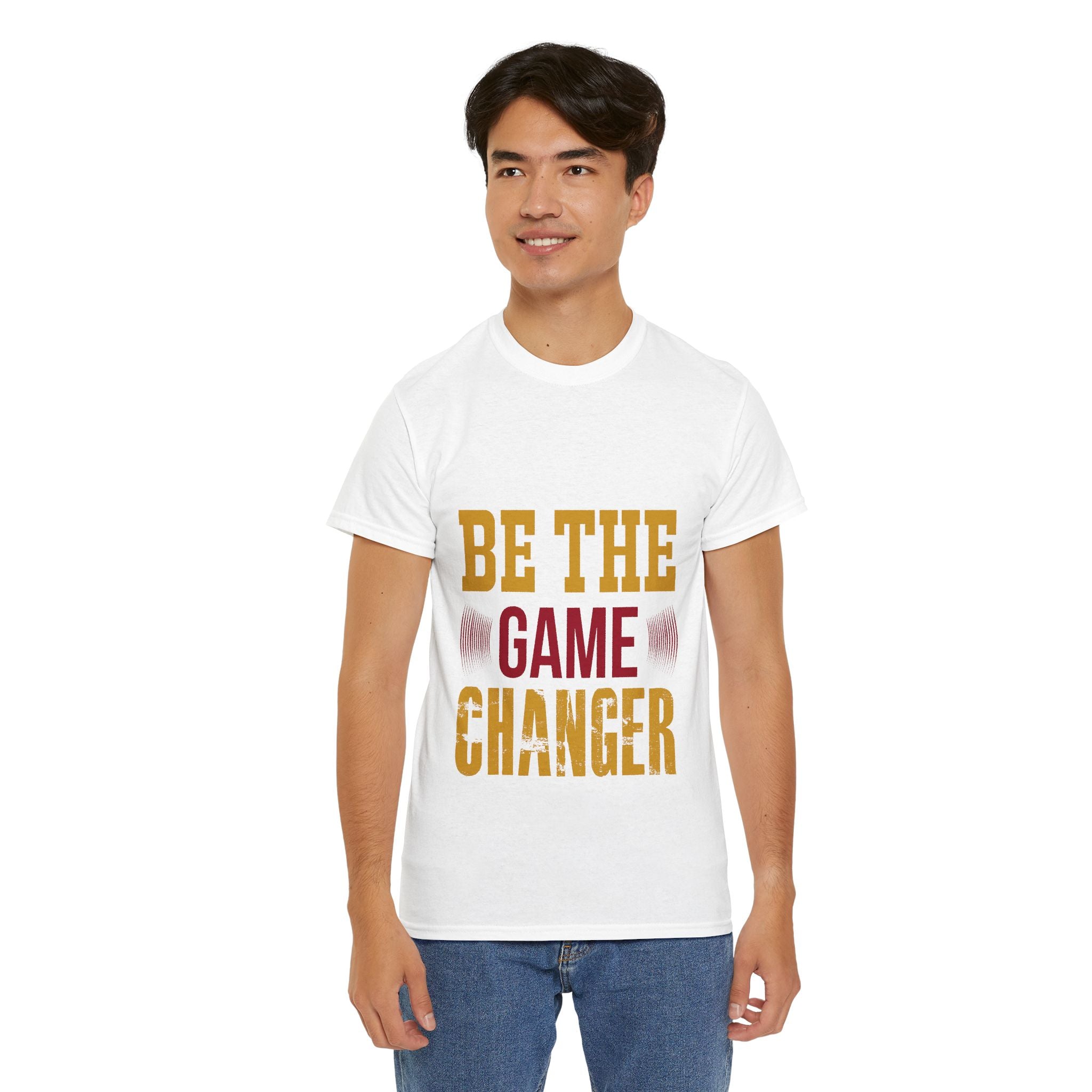 Be the Game Changer – Men’s Motivational Heavy Cotton T-Shirt