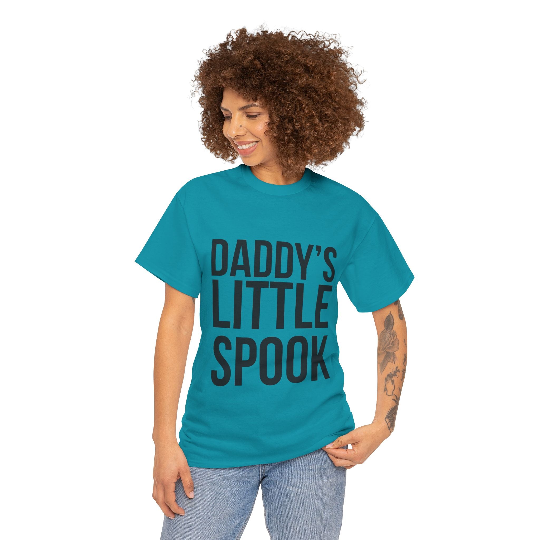Daddy’s Little Spook – Women’s Halloween Heavy Cotton T-Shirt