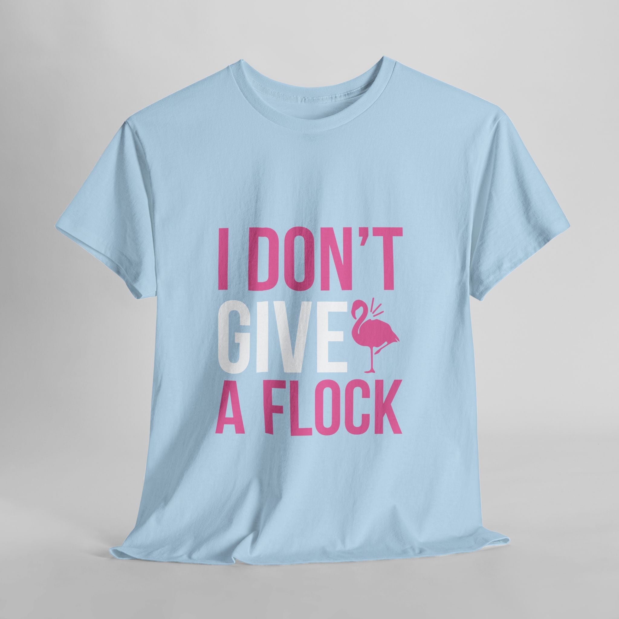 I Don’t Flock – Men’s Heavy Cotton Flamingo Graphic T-Shirt