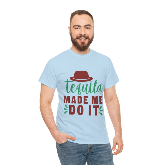 Tequila Made Me Do It – Men’s Heavy Cotton Graphic T-Shirt