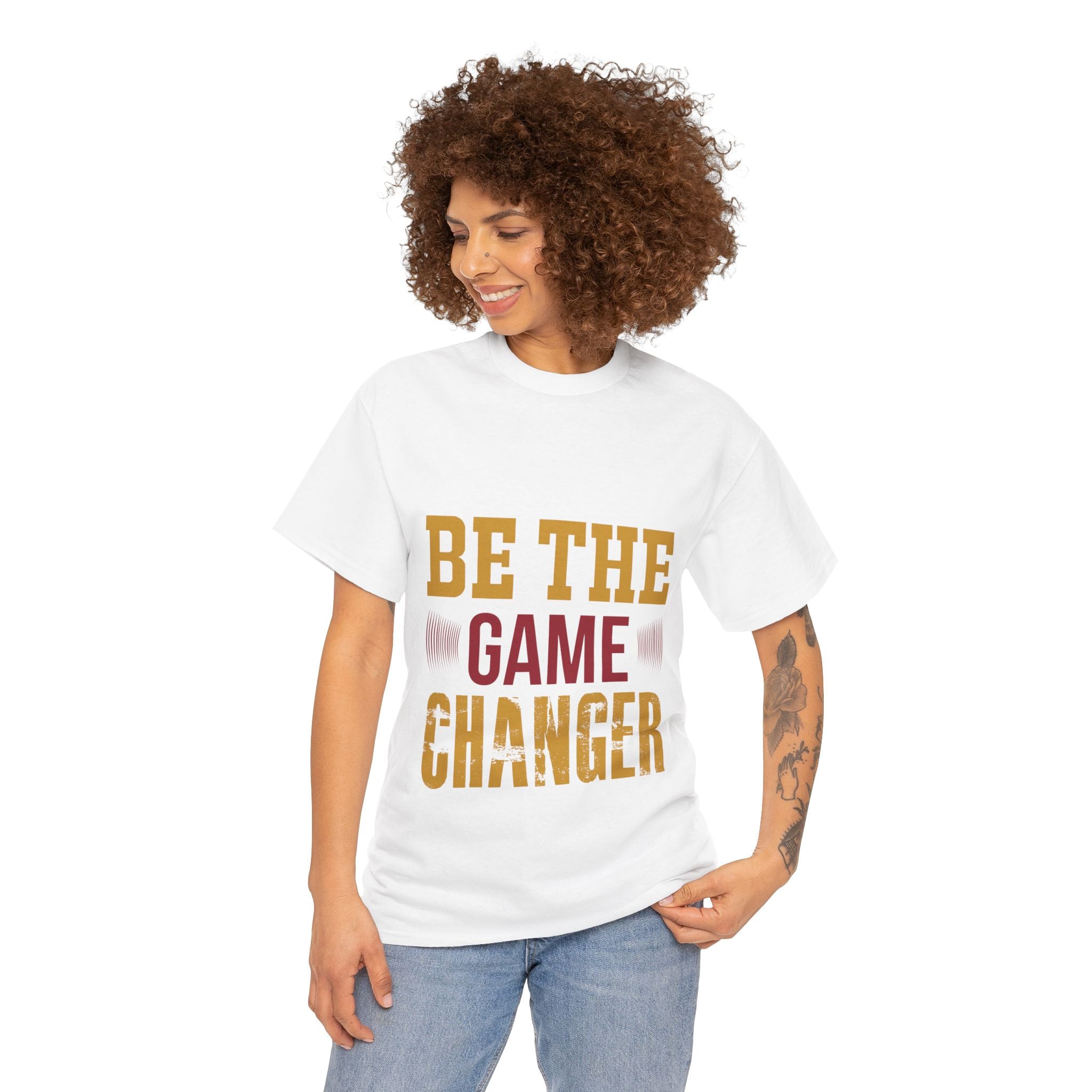 Be the Game Changer – Women’s Motivational Heavy Cotton T-Shirt