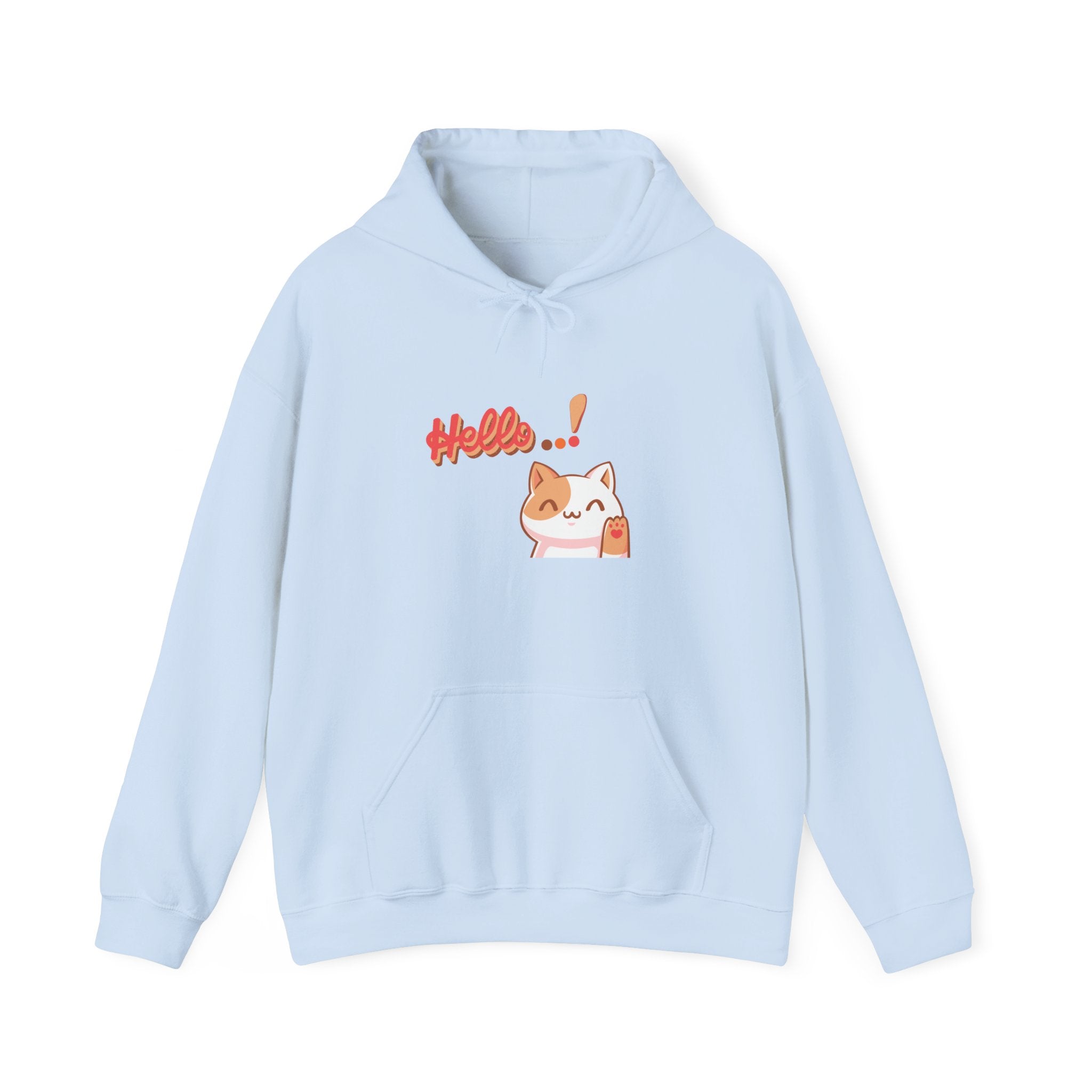 Hello Cat Hoodie – Cozy Unisex Graphic Sweatshirt