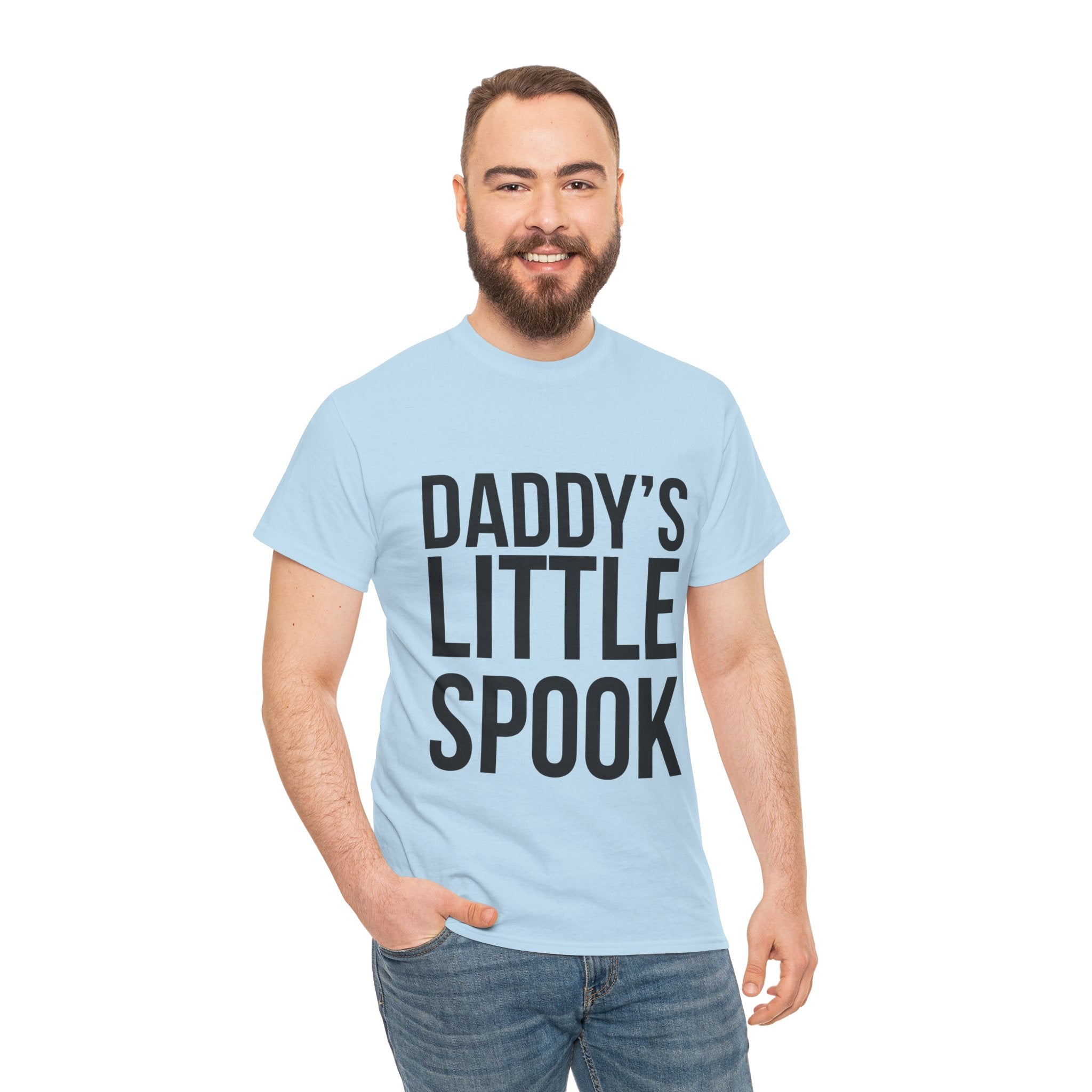 Daddy’s Little Spook – Men’s Halloween Heavy Cotton T-Shirt