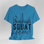 Aim High, Squat Low – Men’s Motivational Gym T-Shirt
