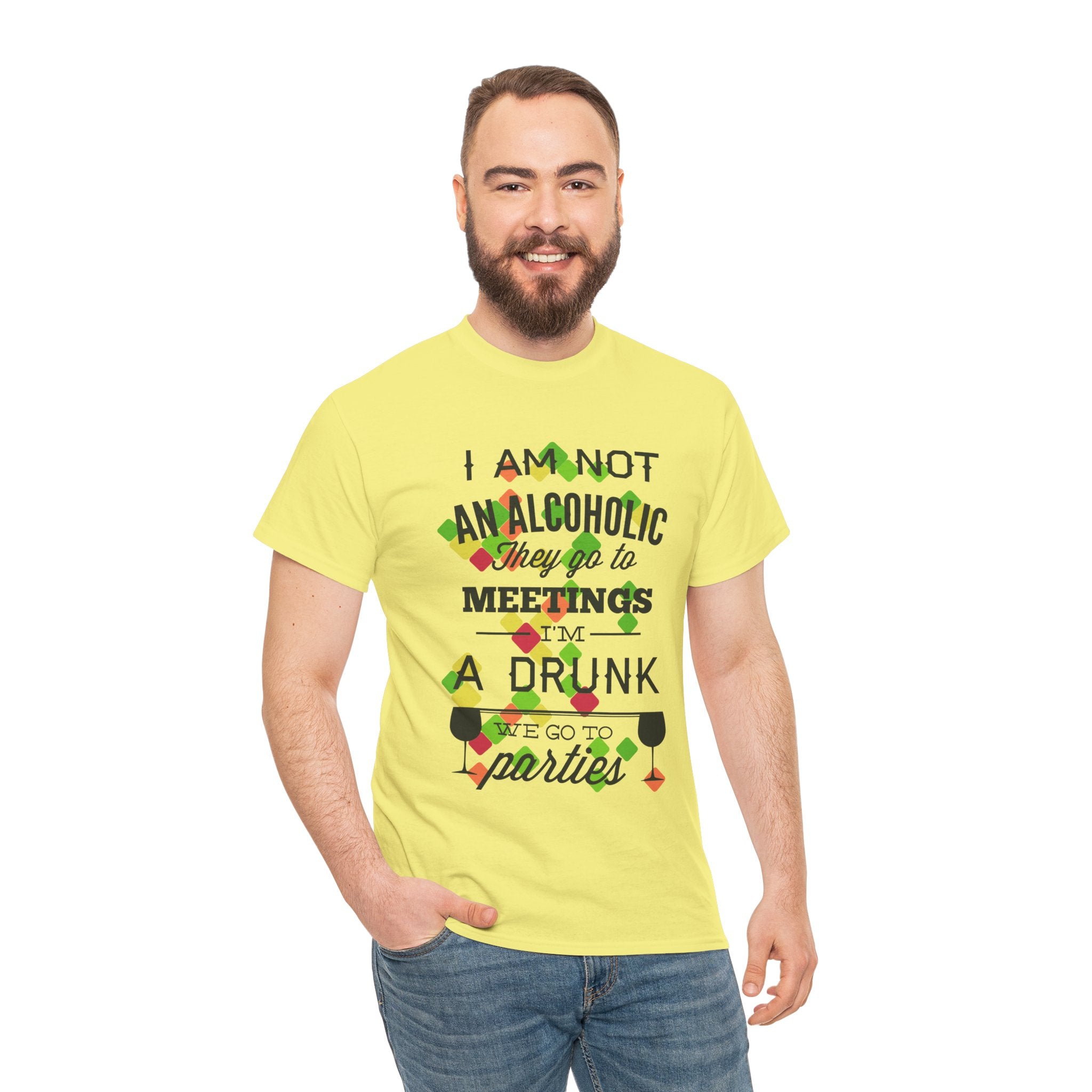 Party Hard – Men’s Heavy Cotton Funny Drunk T-Shirt