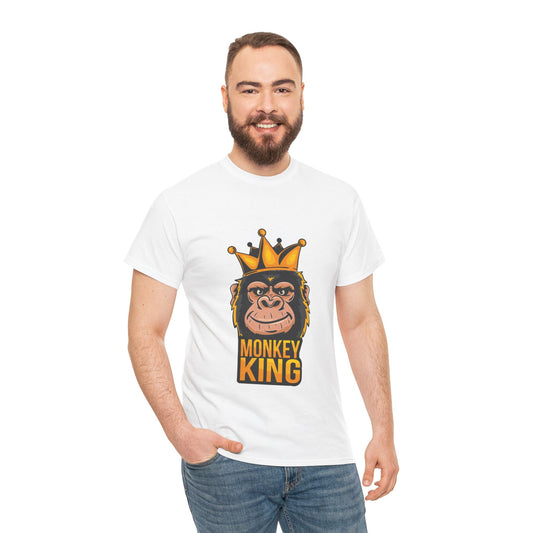 Monkey King – Men’s Funny Graphic Heavy Cotton T-Shirt