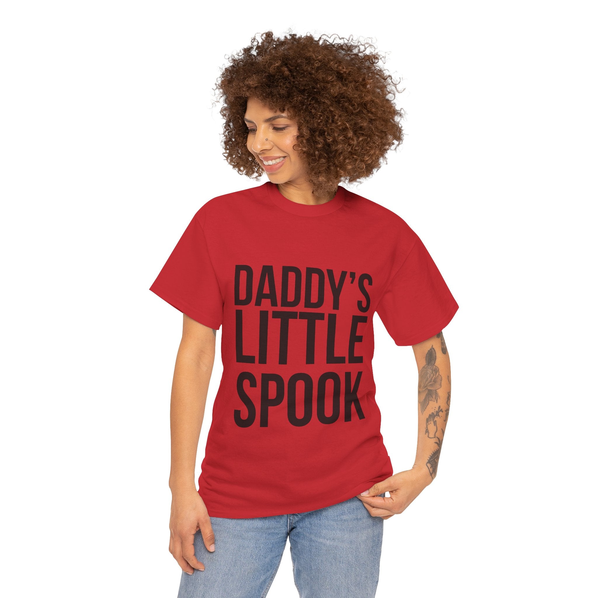 Daddy’s Little Spook – Women’s Halloween Heavy Cotton T-Shirt