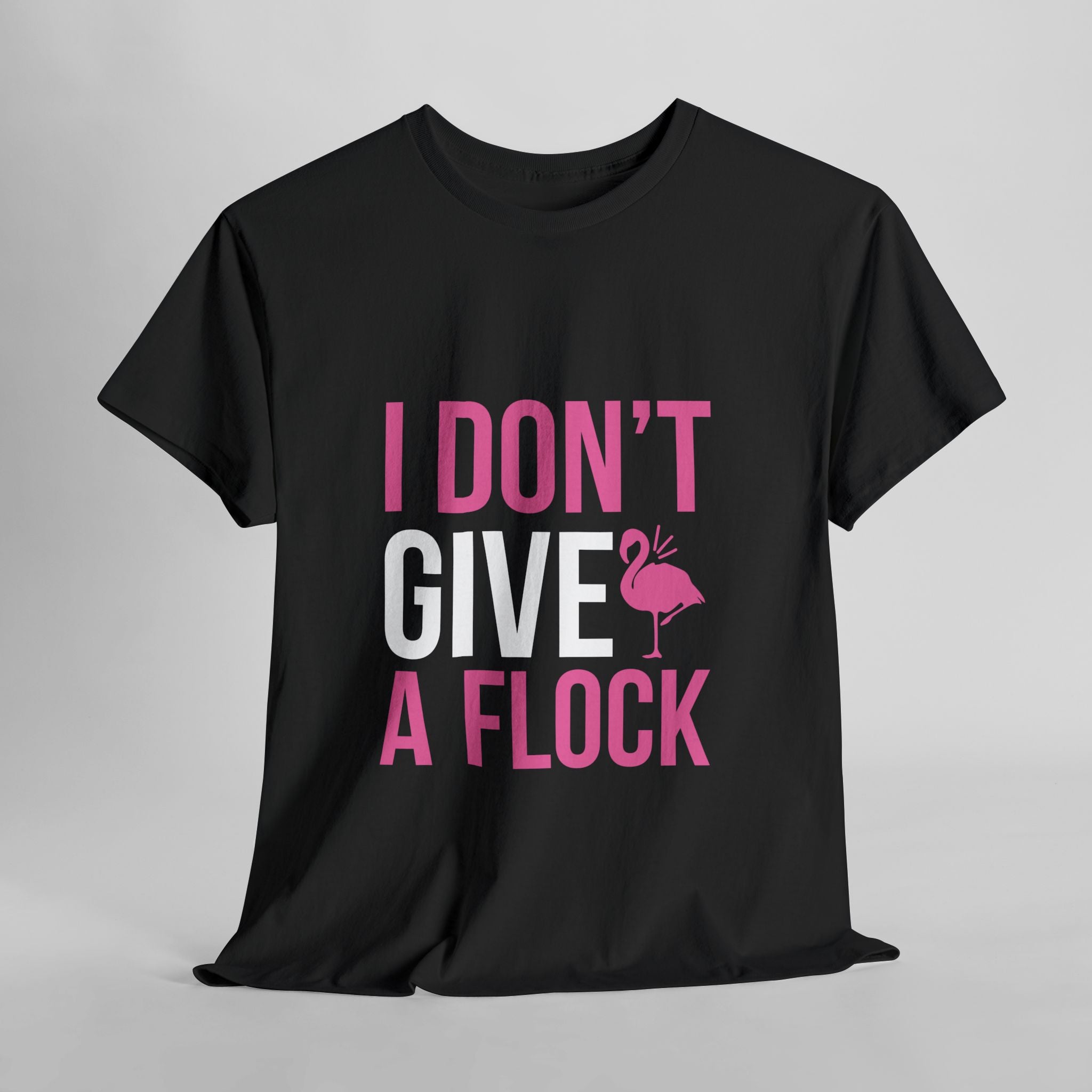 I Don’t Flock – Men’s Heavy Cotton Flamingo Graphic T-Shirt