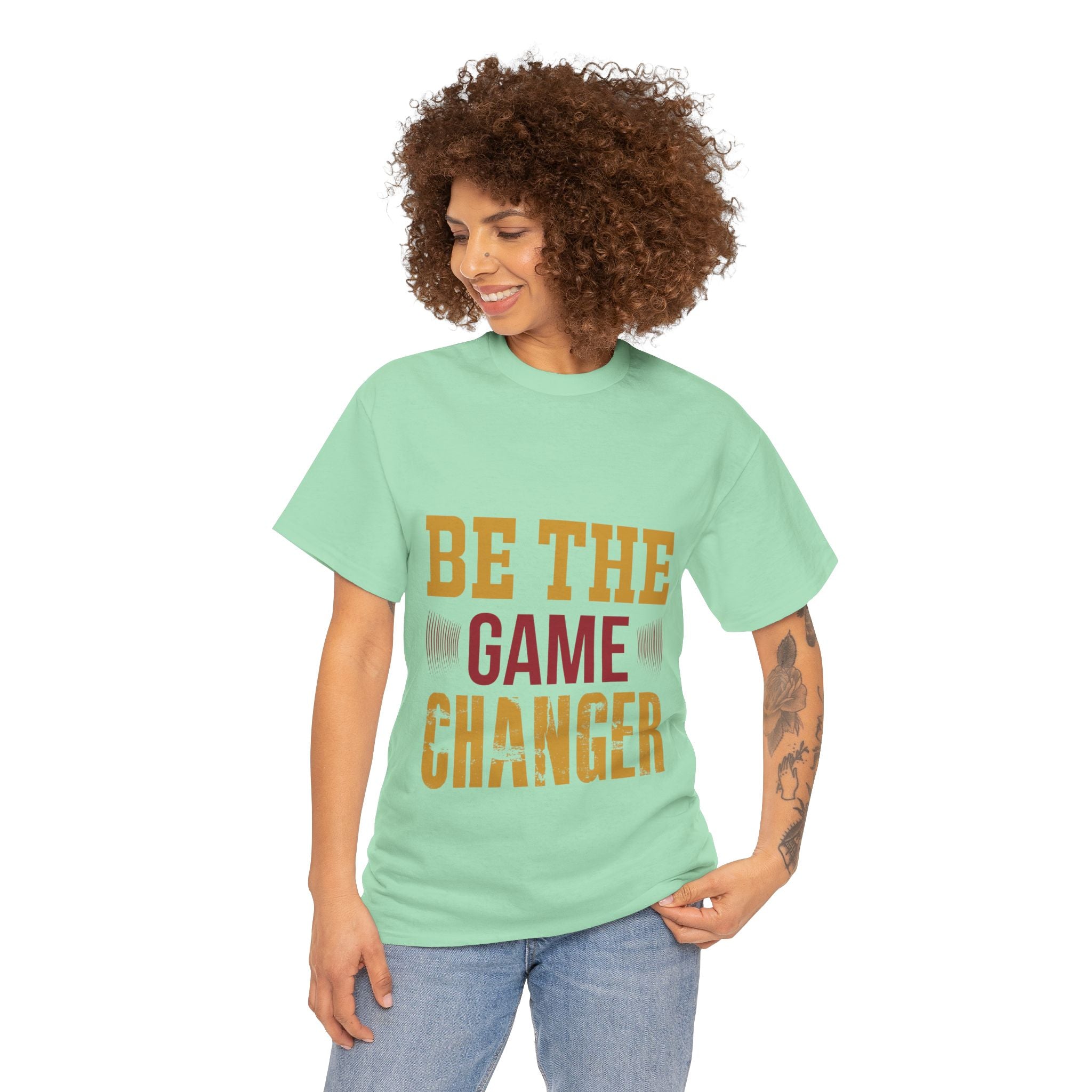 Be the Game Changer – Women’s Motivational Heavy Cotton T-Shirt