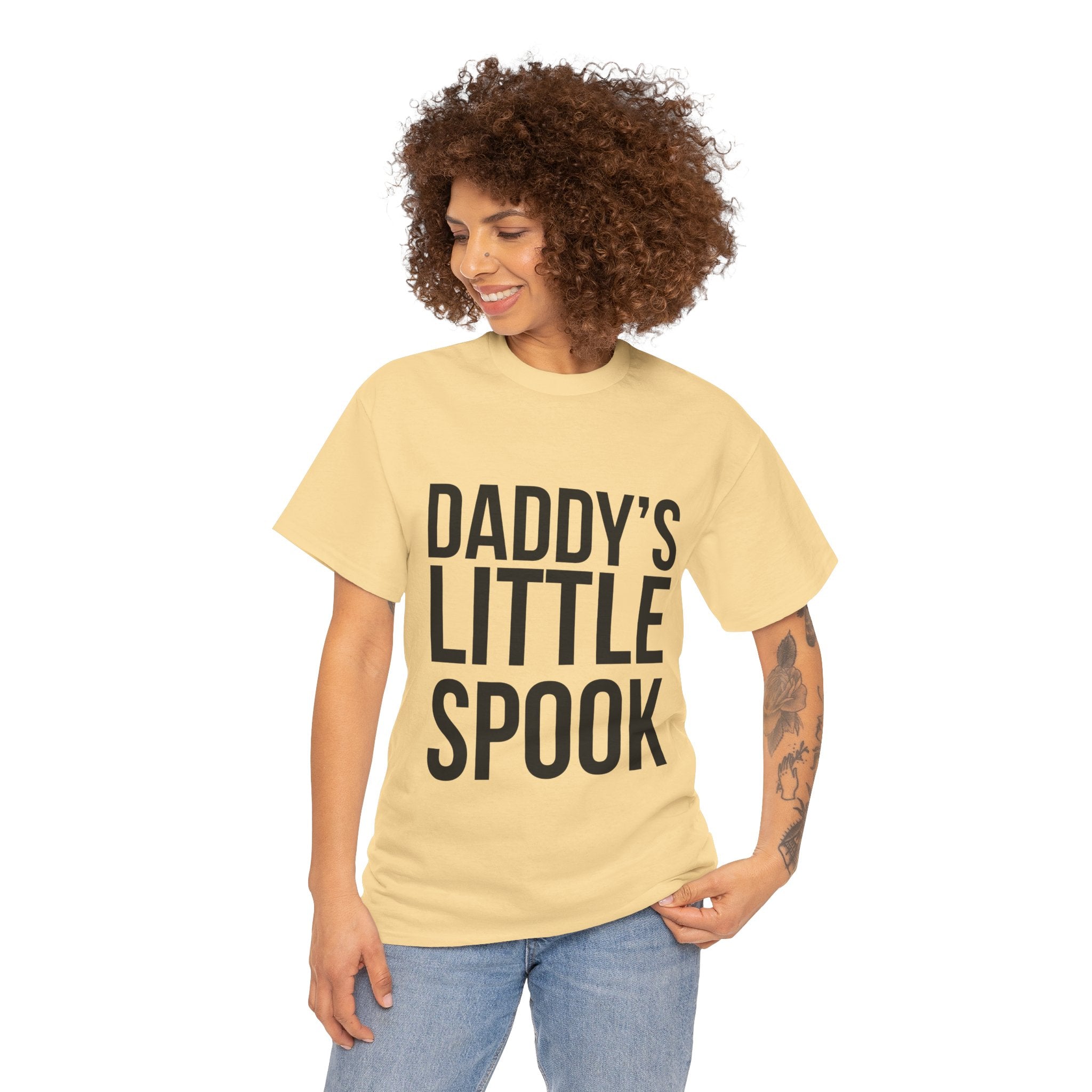 Daddy’s Little Spook – Women’s Halloween Heavy Cotton T-Shirt