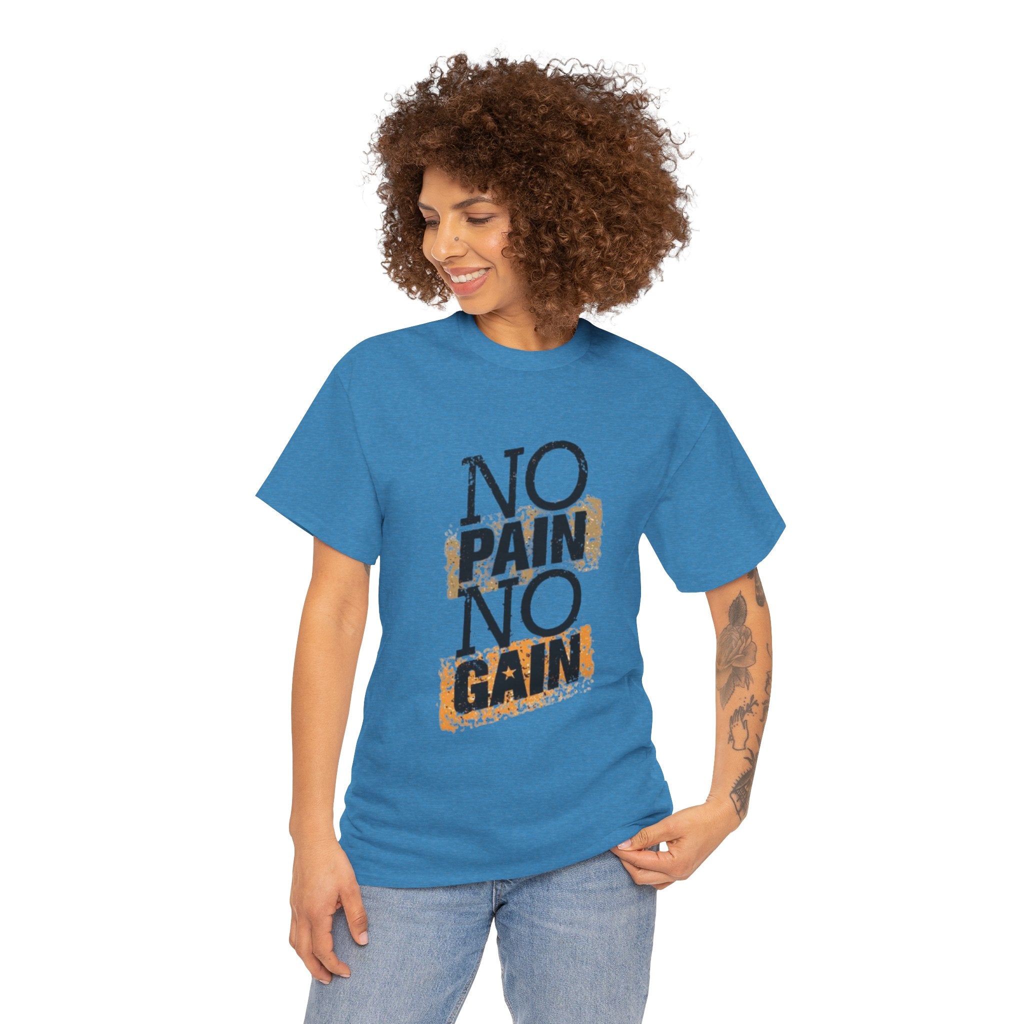 No Pain No Gain – Women’s Heavy Cotton Motivational T-Shirt