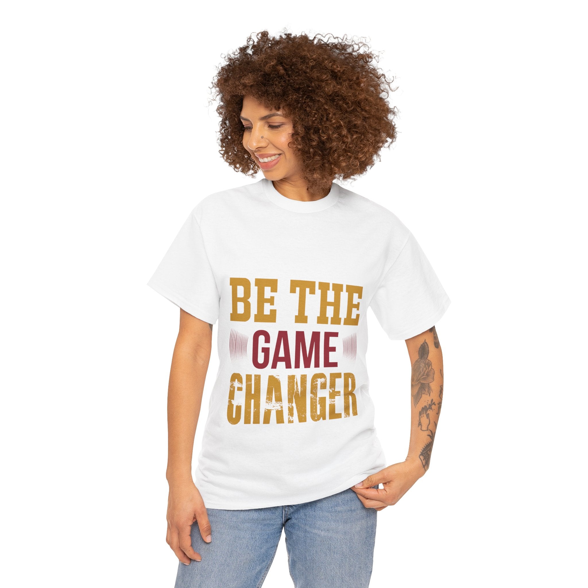 Be the Game Changer – Women’s Motivational Heavy Cotton T-Shirt