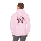 Pink Butterfly Hoodie – Cozy Unisex Nature Aesthetic Wear