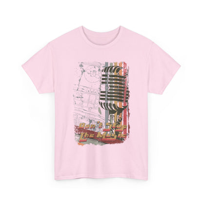 Retro Music Mic Unisex Heavy Cotton Tee - Perfect for Music Lovers & Events