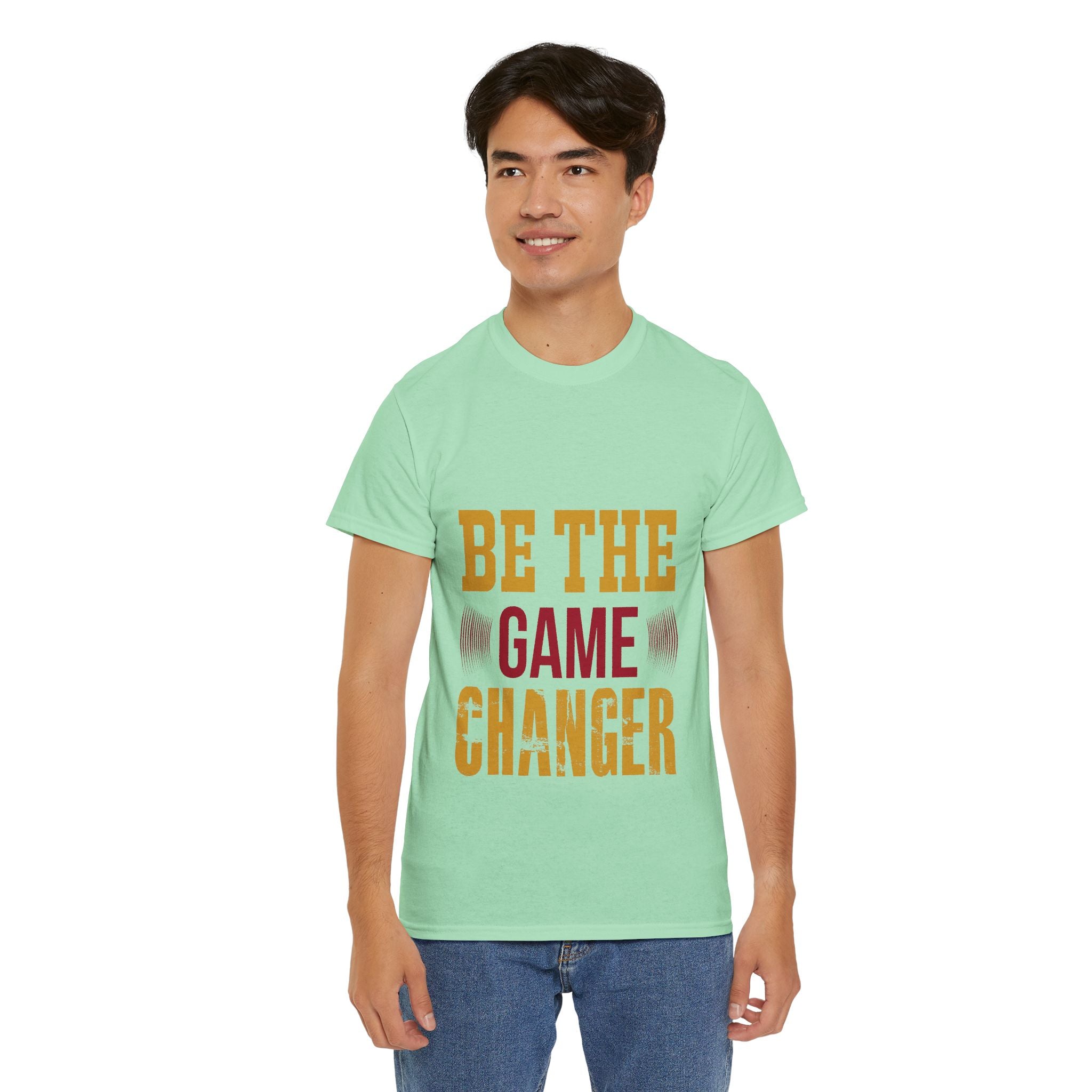 Be the Game Changer – Men’s Motivational Heavy Cotton T-Shirt