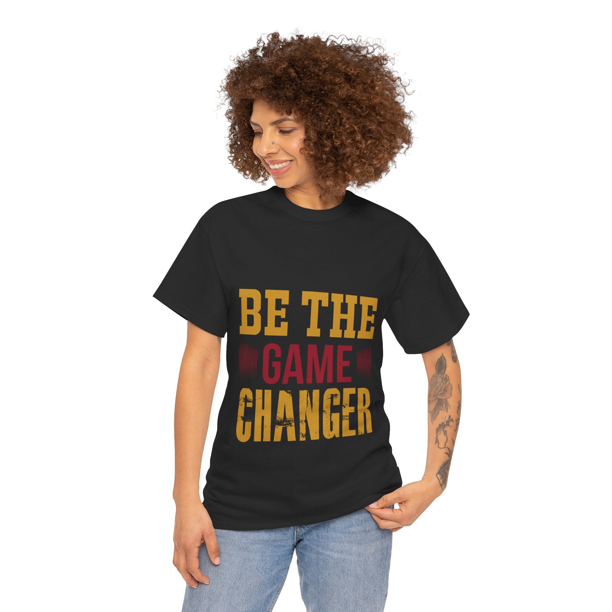 Be the Game Changer – Women’s Motivational Heavy Cotton T-Shirt