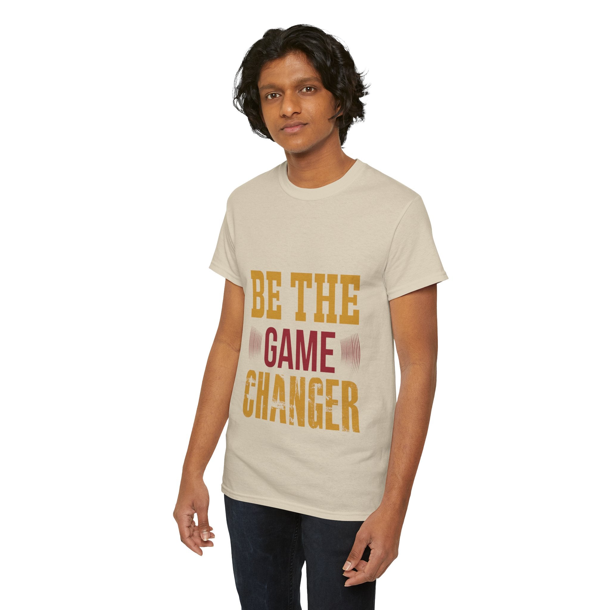Be the Game Changer – Men’s Motivational Heavy Cotton T-Shirt