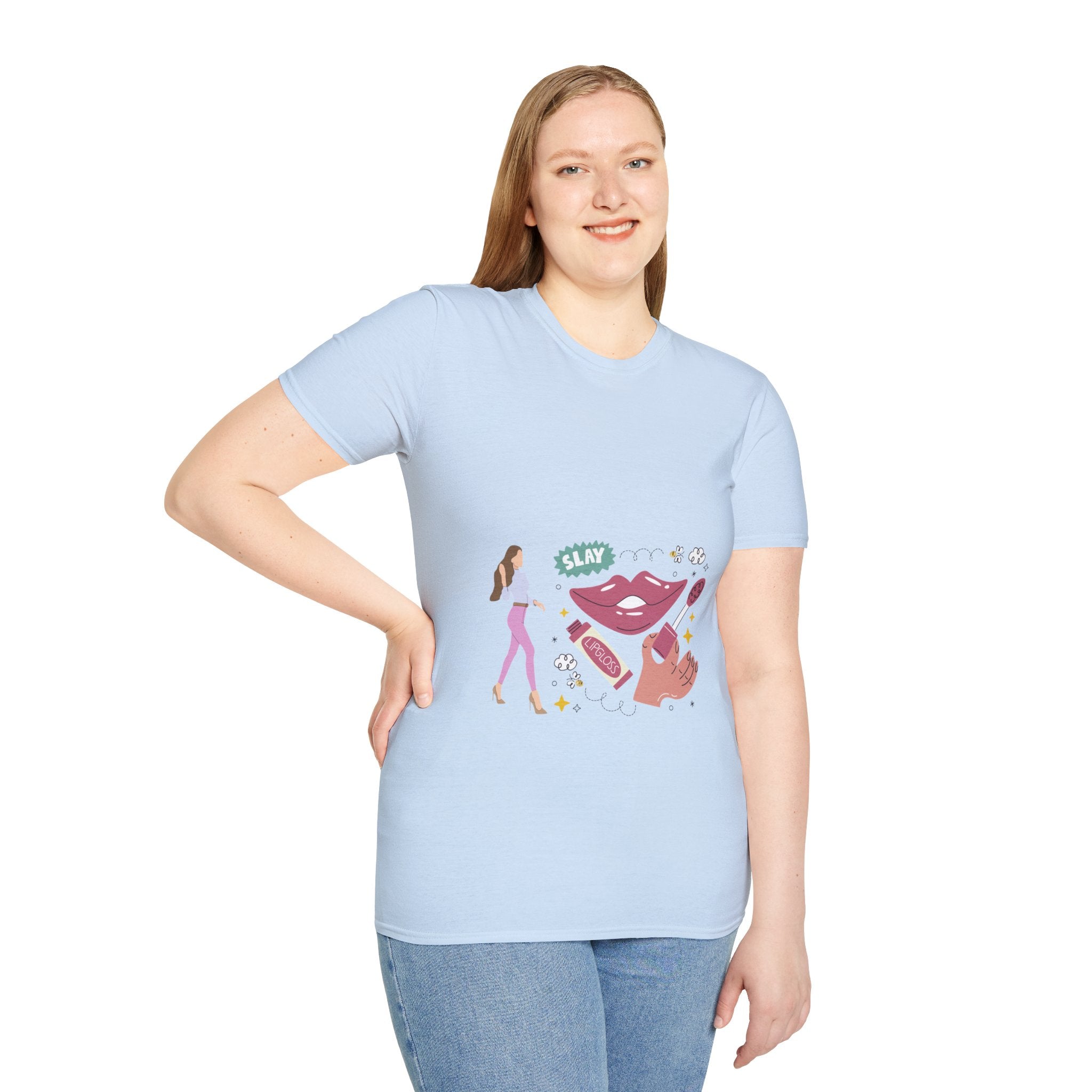 Slay All Day Graphic Tee, Women’s Empowerment T-Shirt, Chic Casual Wear, Gift for Stylish Friends