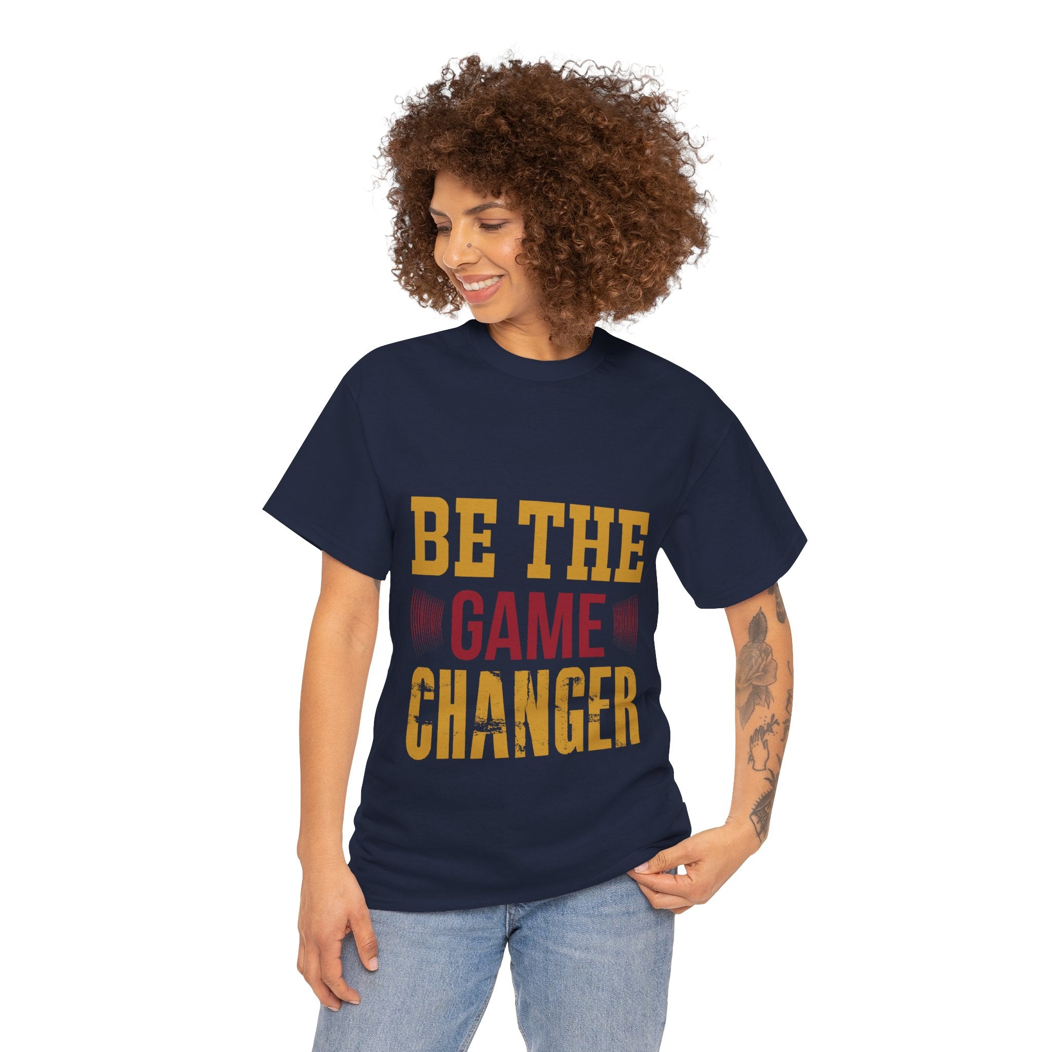 Be the Game Changer – Women’s Motivational Heavy Cotton T-Shirt