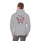 Pink Butterfly Hoodie – Cozy Unisex Nature Aesthetic Wear