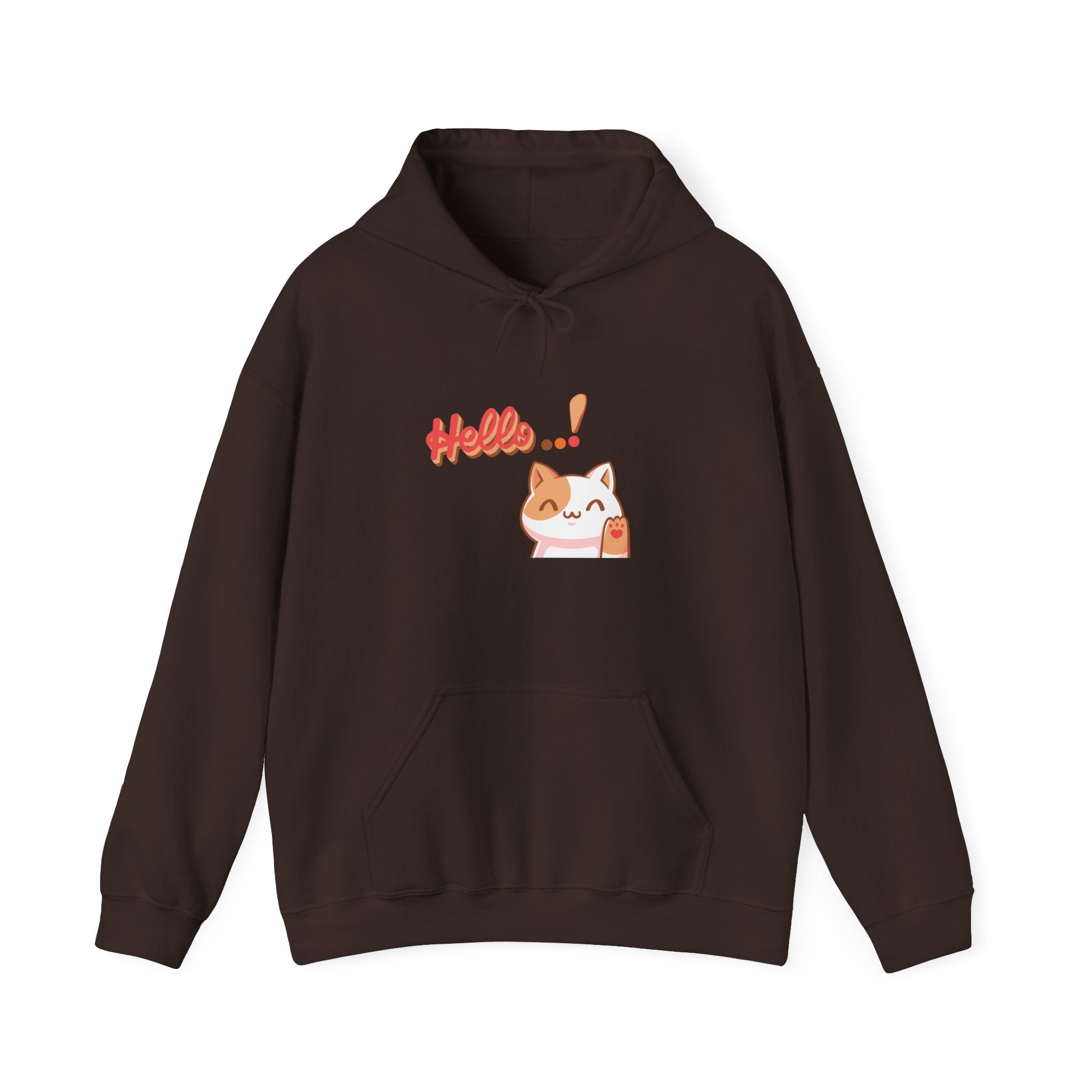 Hello Cat Hoodie – Cozy Unisex Graphic Sweatshirt