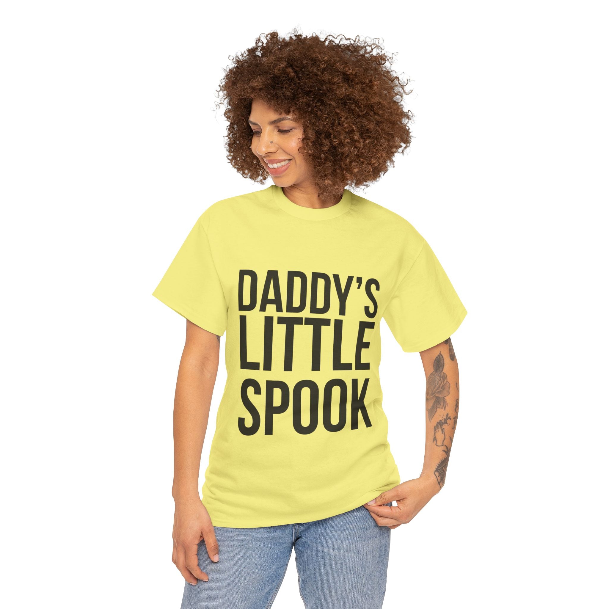 Daddy’s Little Spook – Women’s Halloween Heavy Cotton T-Shirt