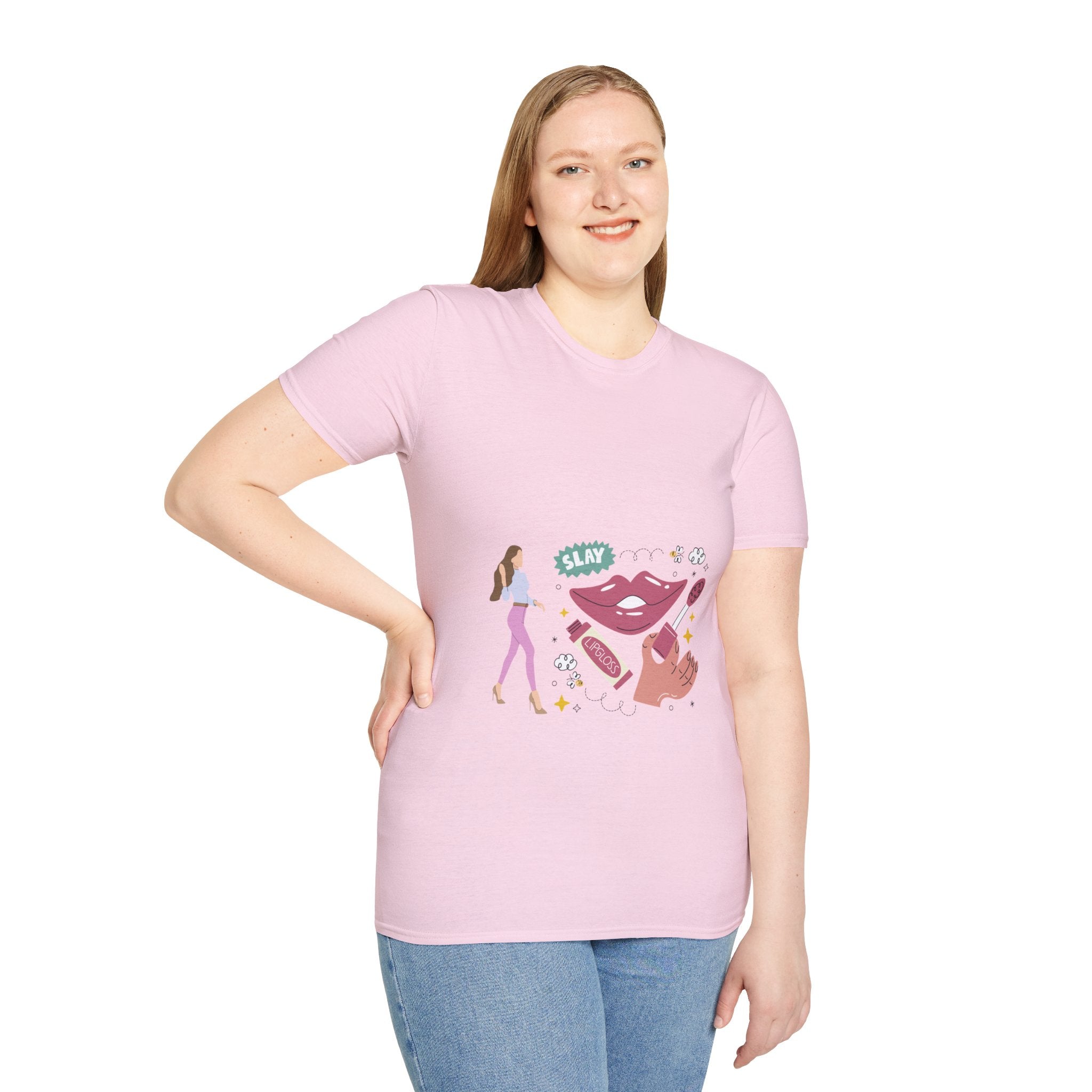 Slay All Day Graphic Tee, Women’s Empowerment T-Shirt, Chic Casual Wear, Gift for Stylish Friends