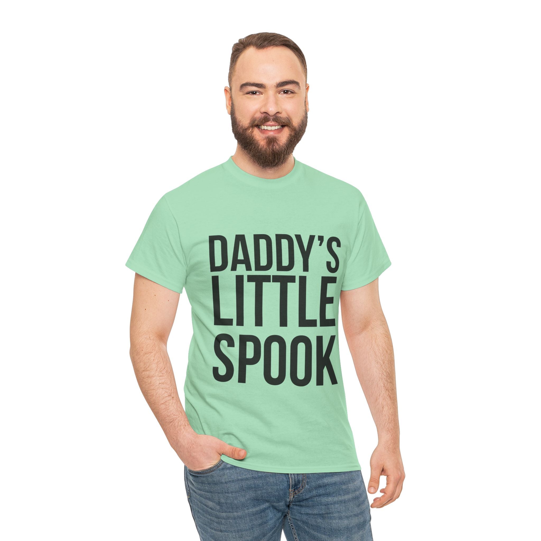 Daddy’s Little Spook – Men’s Halloween Heavy Cotton T-Shirt