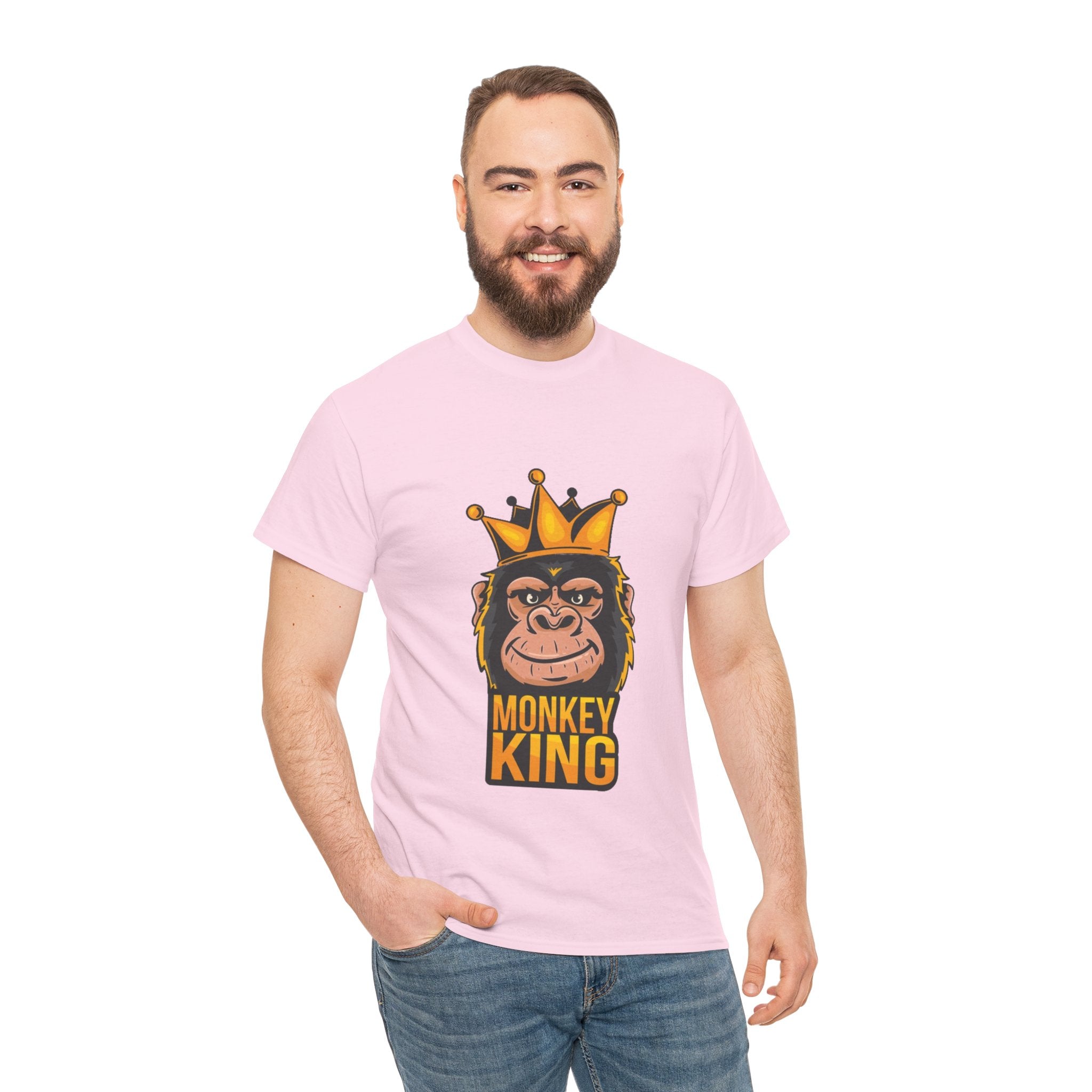 Monkey King – Men’s Funny Graphic Heavy Cotton T-Shirt