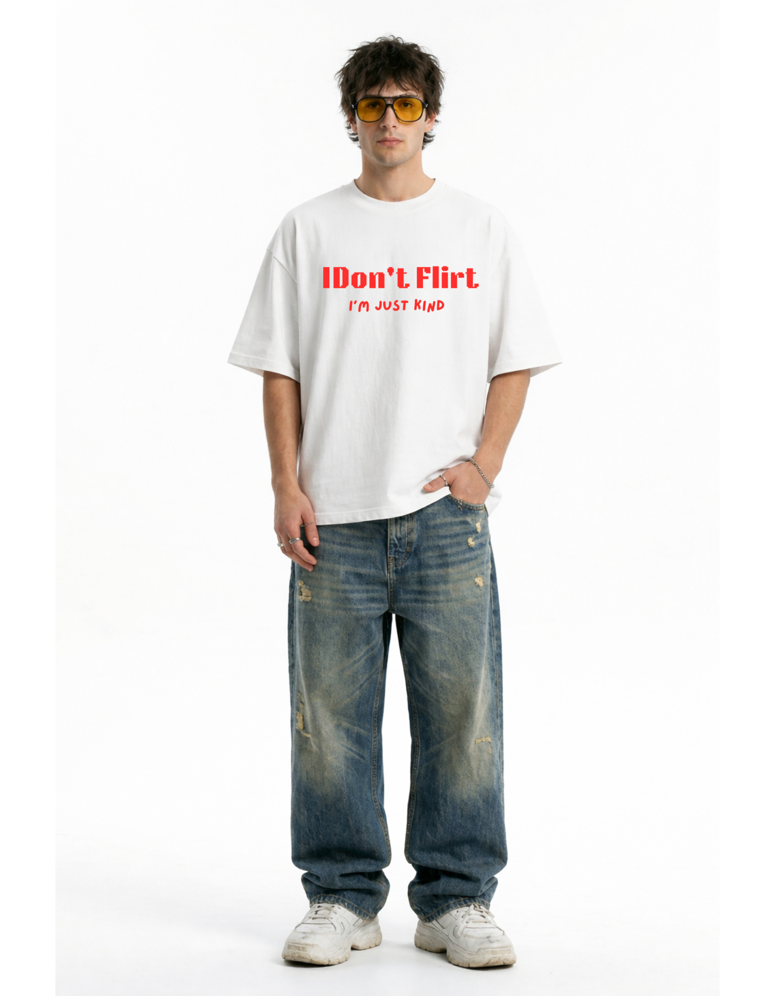 IDon't Flirt I'M JUST KIND Oversized T-Shirt