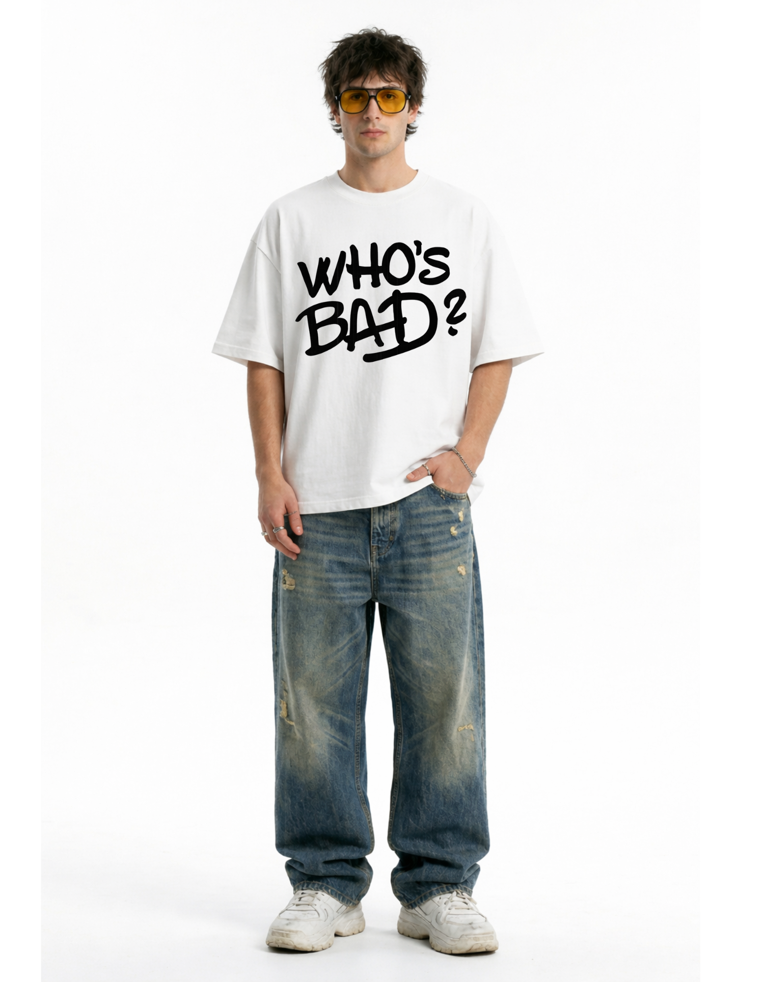 WHO BAD Oversized T-shirt